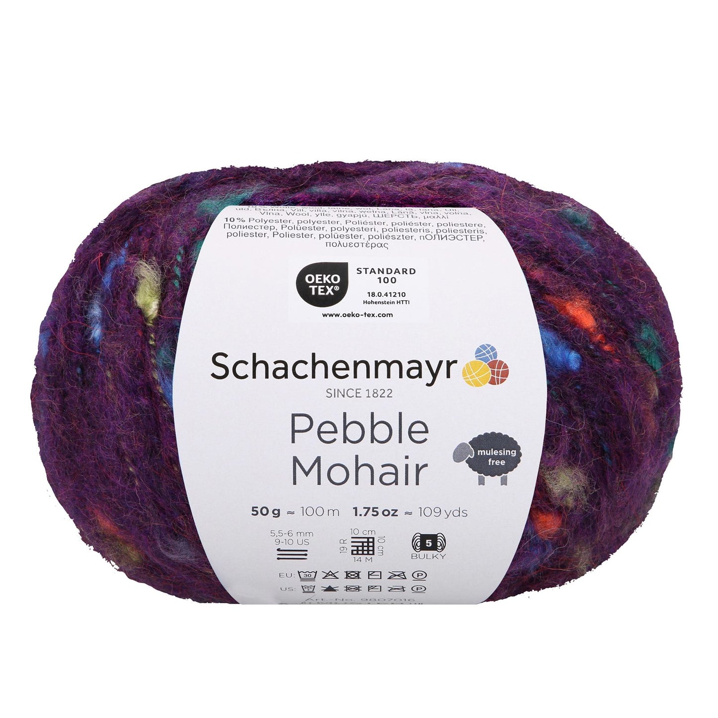 Pebble Mohair 50g, 97016, colour purple 49