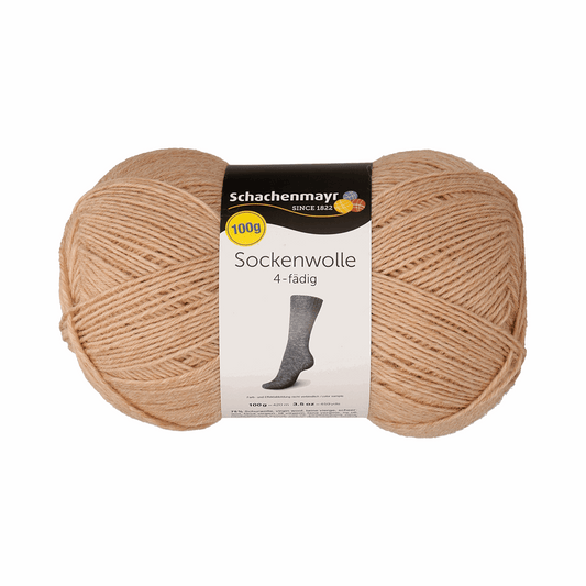 Schachenmayr sock yarn plain 100g, 97127, color camel mottled 5