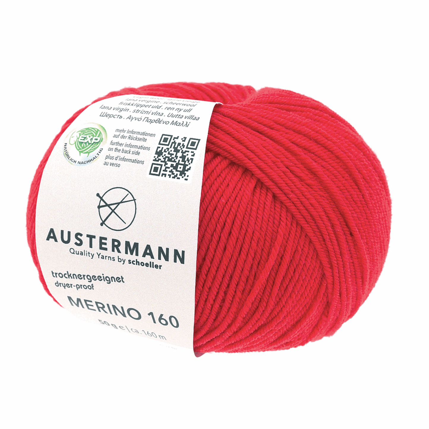 Austermann Merino 160 EXP 50g, 97610, color red 203