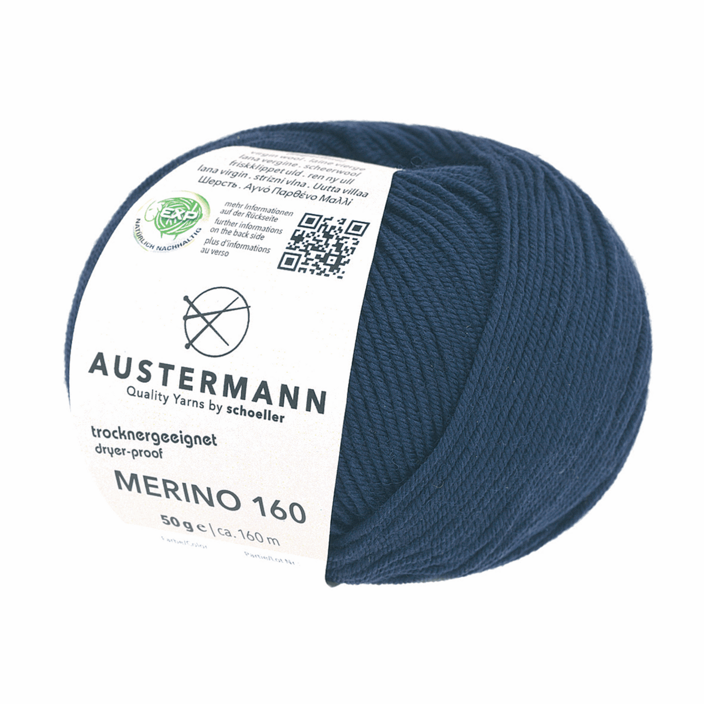 Austermann Merino 160 EXP 50g, 97610, Farbe blau 204