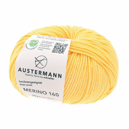 Austermann Merino 160 EXP 50g, 97610, color yellow 207