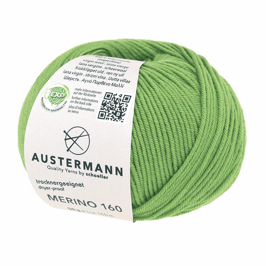 Austermann Merino 160 EXP 50g, 97610, color apple green 208