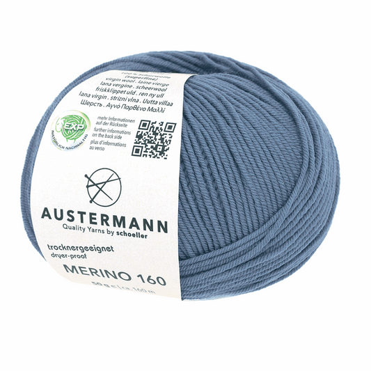 Austermann Merino 160 EXP 50g, 97610, color jeans 223