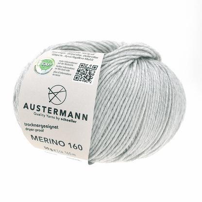 Austermann Merino 160 EXP 50g, 97610, Farbe hellgrau 228