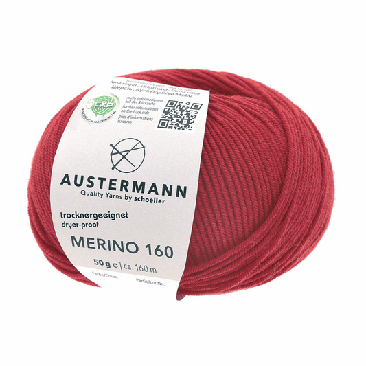 Austermann Merino 160 EXP 50g, 97610, color ruby ​​230