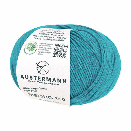 Austermann Merino 160 EXP 50g, 97610, Farbe petrol 233