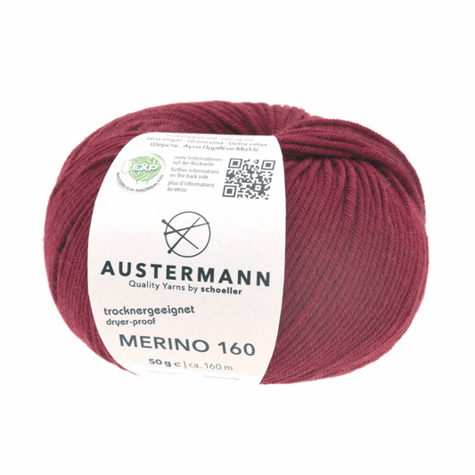 Austermann Merino 160 EXP 50g, 97610, color wine 255