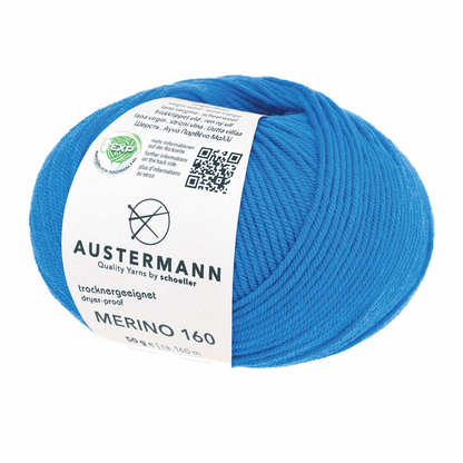 Austermann Merino 160 EXP 50g, 97610, color blue 260