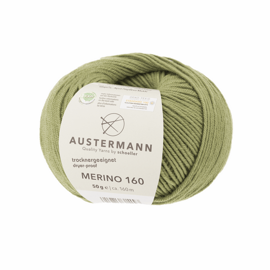 Austermann Merino 160 EXP 50g, 97610, Farbe oliv 270