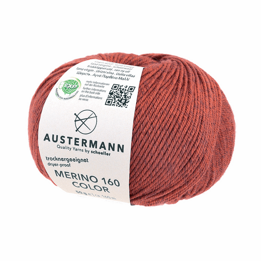 Austermann Merino 160 Color 50g, 97611, color garnet 1213