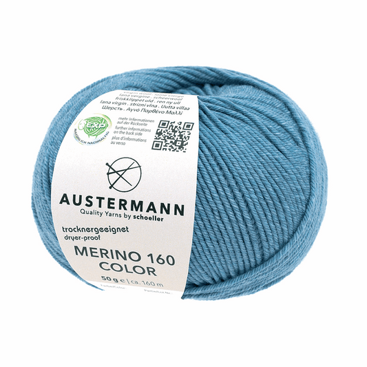 Austermann Merino 160 Color 50g, 97611, color denim 1214