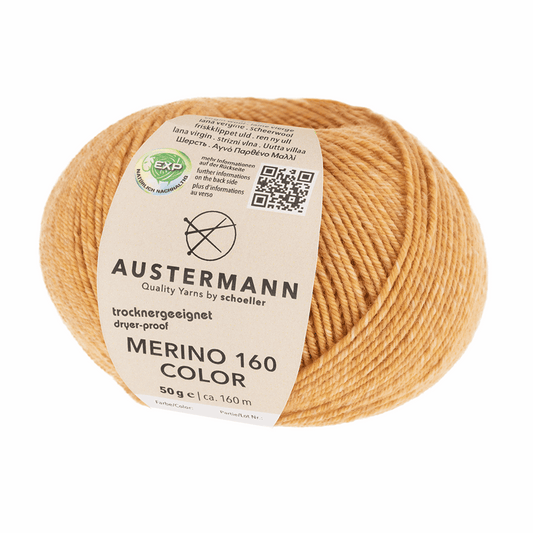 Austermann Merino 160 Color 50g, 97611, Farbe honig 1216
