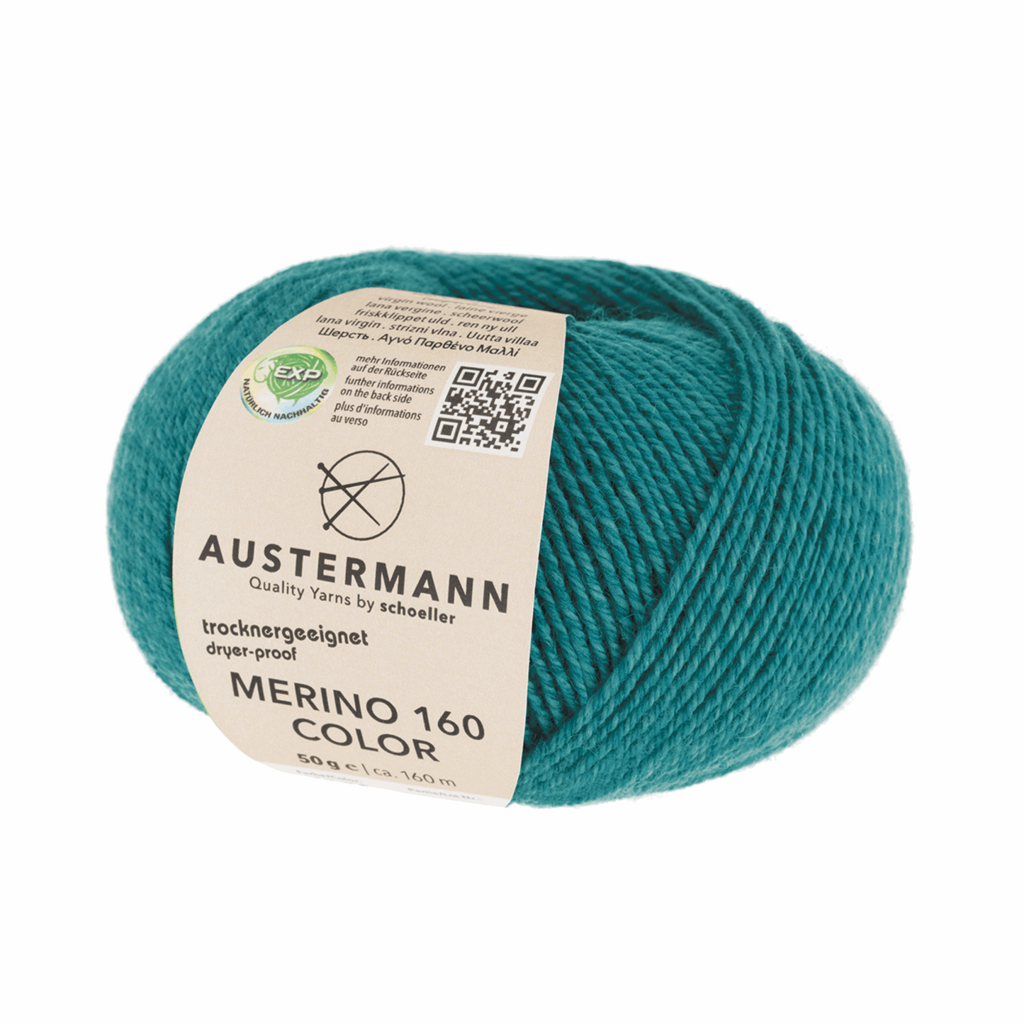 Austermann Merino 160 Color 50g, 97611, Farbe lagune 1218