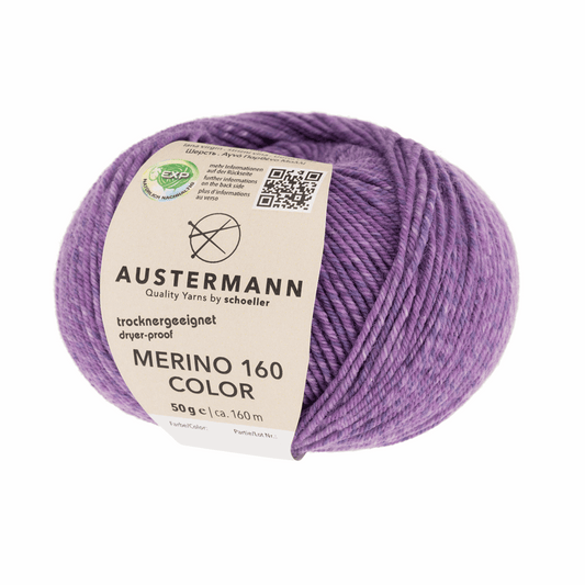 Austermann Merino 160 Color 50g, 97611, Farbe flieder 1219
