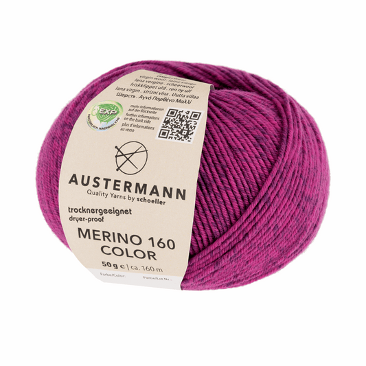 Austermann Merino 160 Color 50g, 97611, Farbe purpur 1220