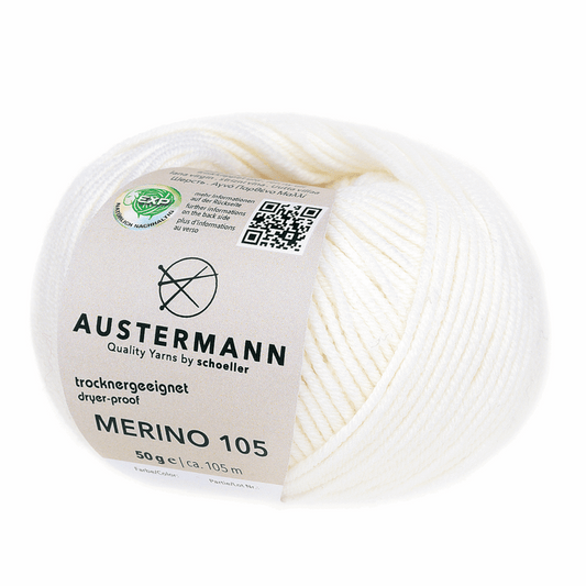 Austermann Merino 105 EXP 50g, 97612, color white 301