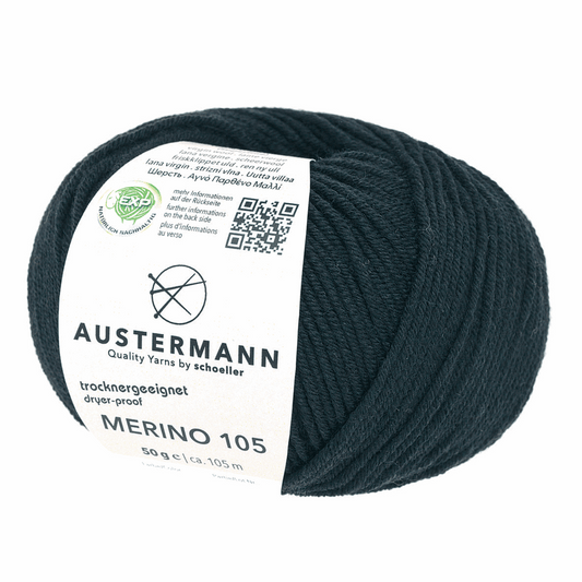 Austermann Merino 105 EXP 50g, 97612, Farbe schwarz 302