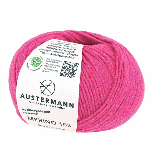 Austermann Merino 105 EXP 50g, 97612, Farbe fuchsia 319