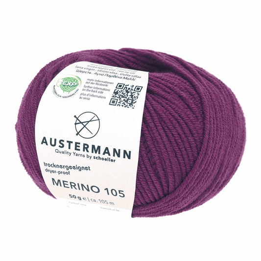 Austermann Merino 105 EXP 50g, 97612, Farbe brombeer 320