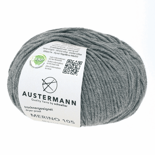 Austermann Merino 105 EXP 50g, 97612, Farbe grau 329