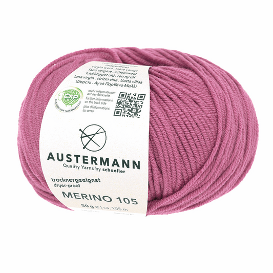 Austermann Merino 105 EXP 50g, 97612, Farbe pink lipstic 341
