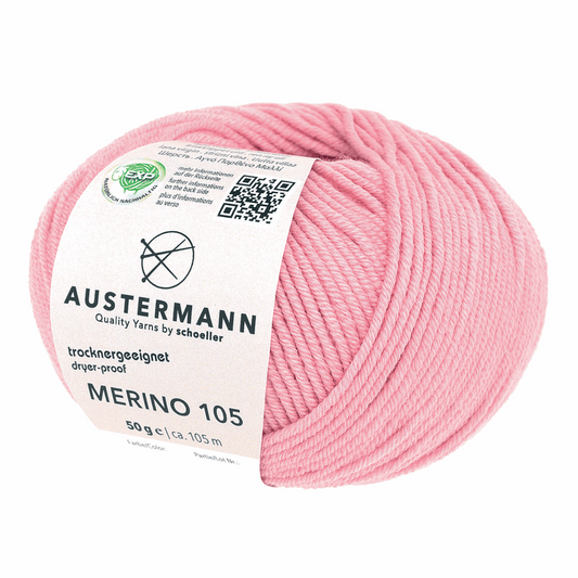 Austermann Merino 105 EXP 50g, 97612, color azalèe 358