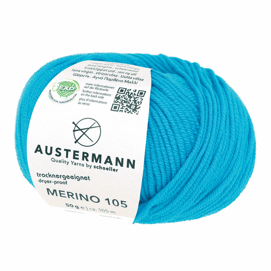 Austermann Merino 105 EXP 50g, 97612, Farbe türkis 359