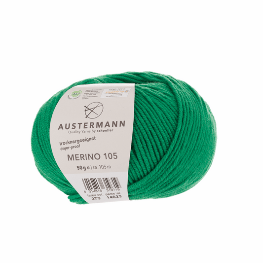 Austermann Merino 105 EXP 50g, 97612, Farbe gras 373