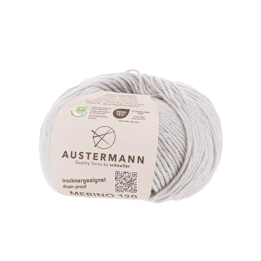 Merino 120 Exp 50g, 97613, colour light grey mottled 128