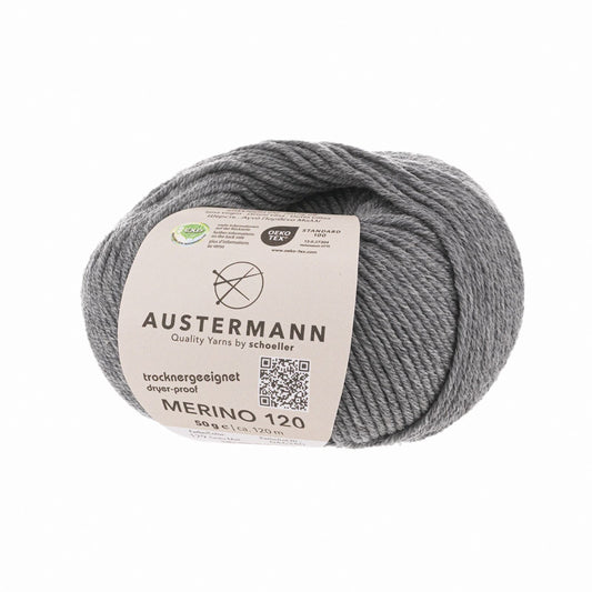 Merino 120 Exp 50g, 97613, Farbe grau meliert 129