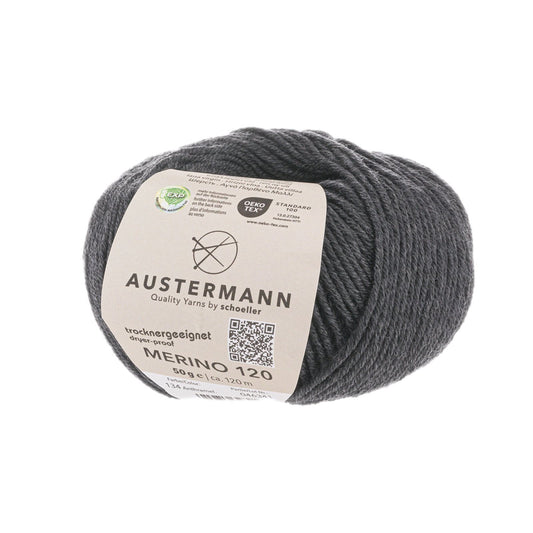 Merino 120 Exp 50g, 97613, Farbe anthrazit meliert 134