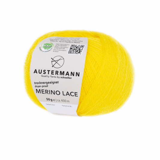 Austermann Merino Lace EXP 50g, 97615, Farbe zitrone 9