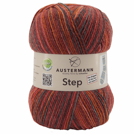 Austermann Step 4F Color 100g, 97689, color burgundy easy 134