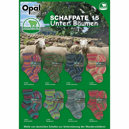 Opal Scharfpate 15 4-thread 100g, 97757, color tree roots 1366