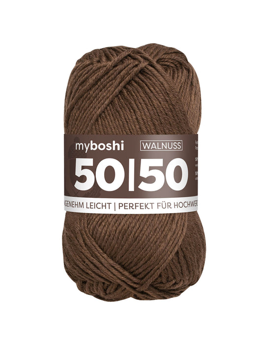 50/50 myboshi, color walnut 977