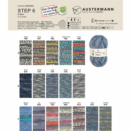 Schoeller-Austermann Step6, 150g, 97825, Farbe granit 735