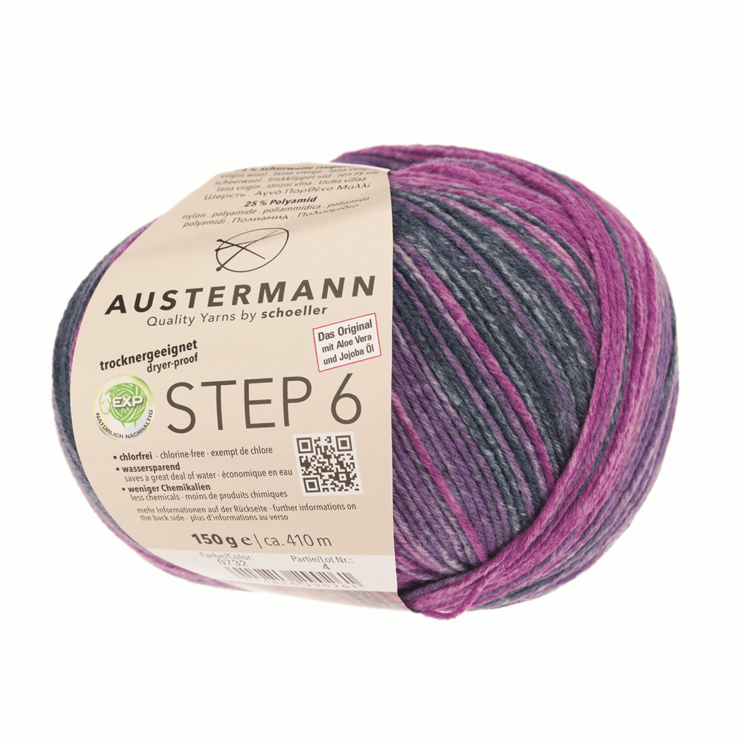 Schoeller-Austermann Step6, Irish Rainbow, 150g, 97826, Farbe violett 732