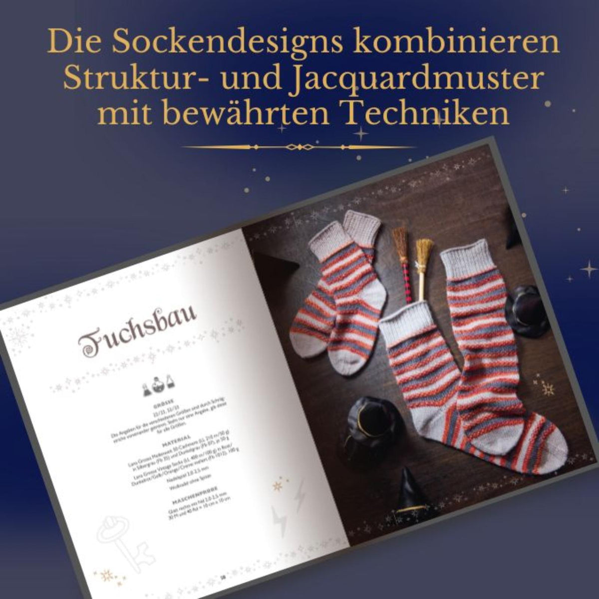 Magische Socken stricken – Das inoffizielle Sockenstrickbuch für Fantasy-Fans (DE)