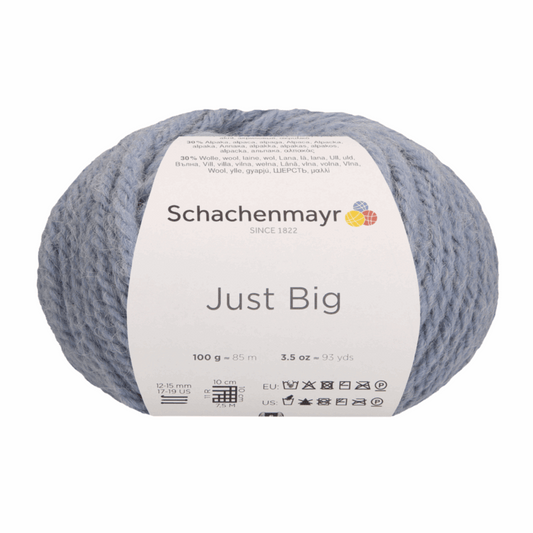 Schachenmayr Just Big 100g, 97009, Farbe nebelblau meliert 52