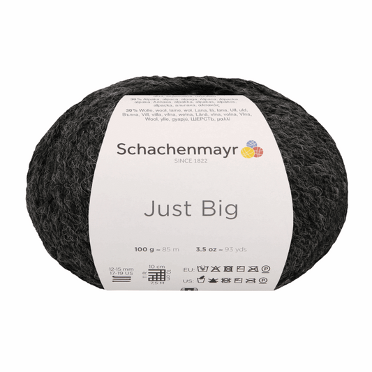 Schachenmayr Just Big 100g, 97009, color dark gray mottled 98