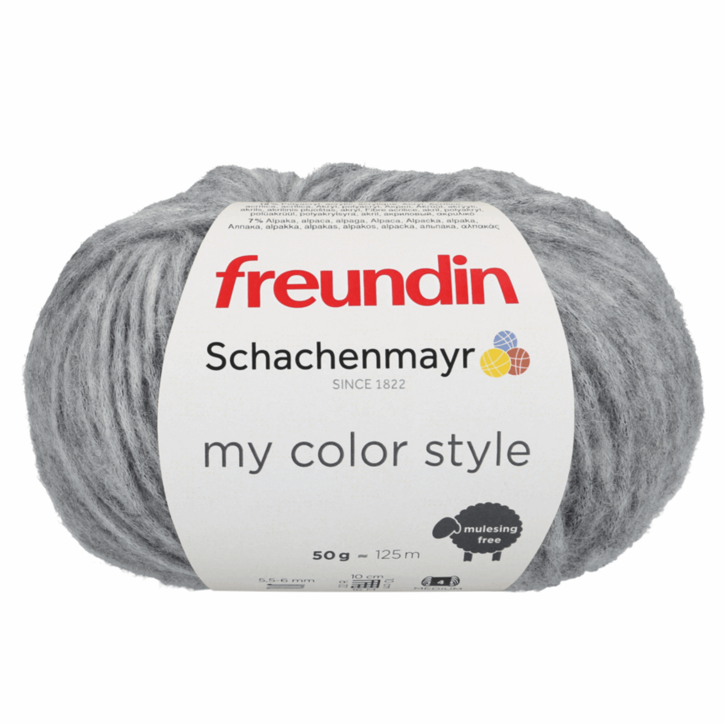 Schachenmayr My Color Style 50g, 97117, Farbe grey melange 90