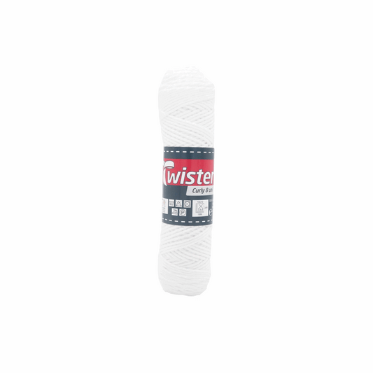 Twister Curly 8 50g, weiß, 98302, Farbe 10