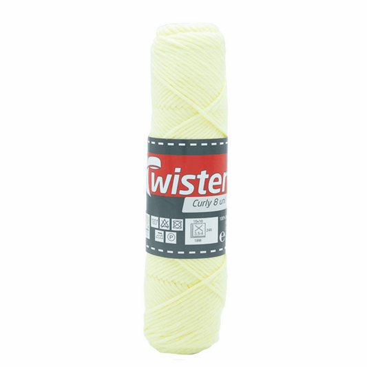 Twister Curly 8 50g, yellow, 98302, color 22