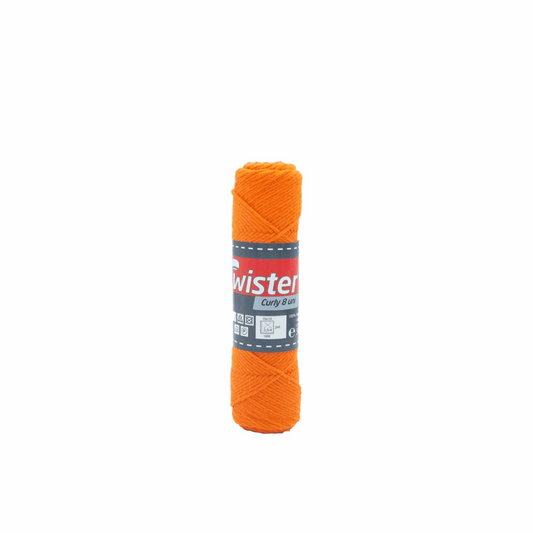 Twister Curly 8 50g, orange, 98302, color 28