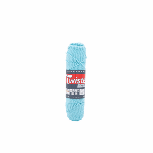 Twister Curly 8 50g, light turquoise, 98302, color 61