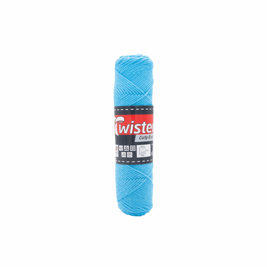 Twister Curly 8 50g, turquoise, 98302, color 65
