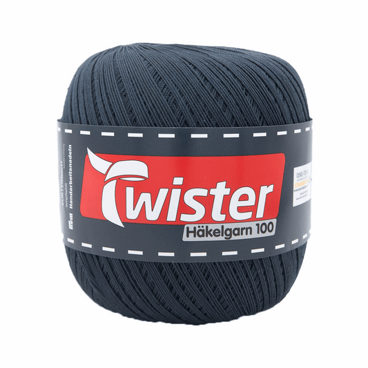 Twister crochet yarn, 100g, 98303, color anthracite 19