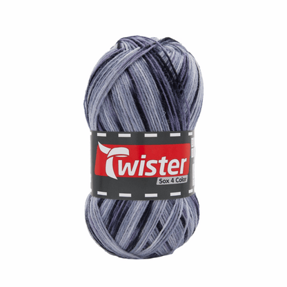 Twister Sox4 Color superwash, bleu multi, 98306, Farbe 114