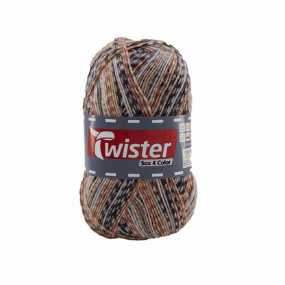 Twister Sox4 Color superwash, okker grau, 98306, Farbe 825