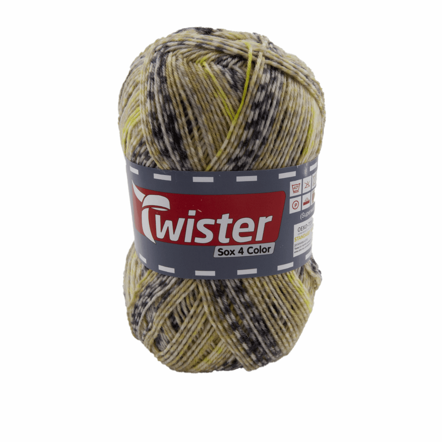 Twister Sox4 Color superwash, gelb schwarz grau, 98306, Farbe 827